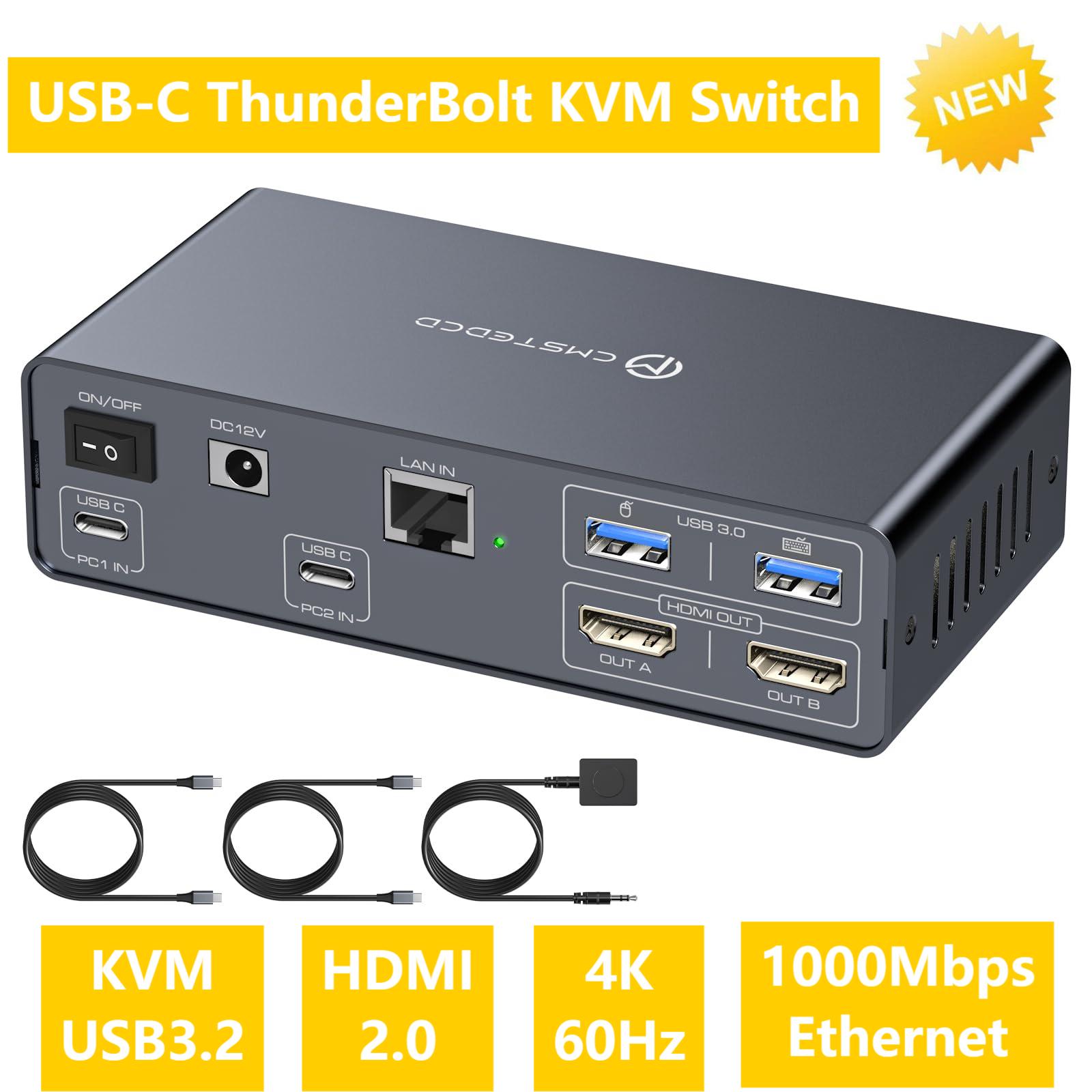 Usb C To Hdmi - USB C KVM Switch 2 Monitors