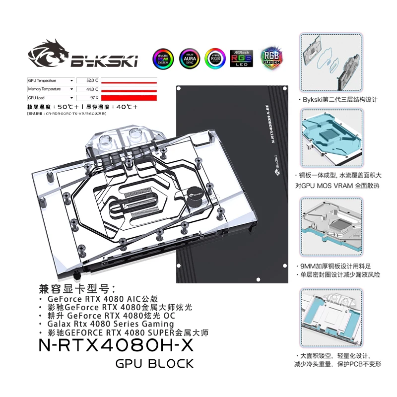 Bykski GPU Water Block for NVI - огляд і ціна Nvidia Vga Rtx 4080